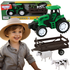 Traktor rolniczy z przyczepką i zwierzętami / Woopie