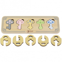 Układanka dopasuj klucze i zamki / Classic world