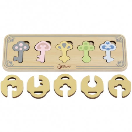 Układanka dopasuj klucze i zamki / Classic world