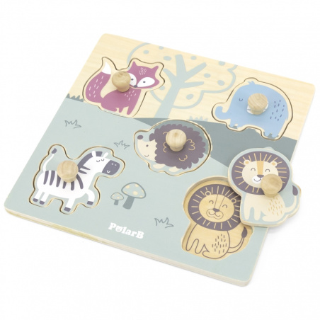 Układanka z pinezkami Zwierzątka 5 el. / Viga