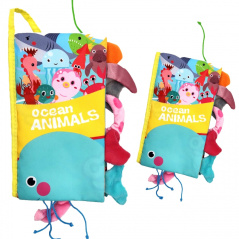 Książeczka sensoryczna z ogonkami Morskie zwierzątka / Woopie