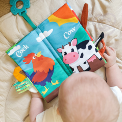 Książeczka sensoryczna z ogonkami Wiejskie zwierzątka / Woopie