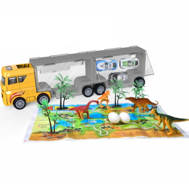 Ciężarówka + makieta z dinozaurami / Woopie