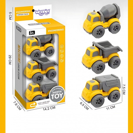 Zestaw 3 pojazdów budowlanych / Woopie