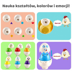 Układanka dopasuj kształty Wesołe kurczaki / Woopie