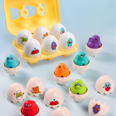 Układanka dopasuj kształty Zabawne kurczaki / Woopie