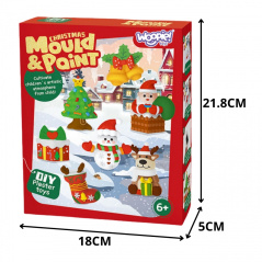 Odlewy gipsowe do pomalowania Zestaw świąteczny / Woopie