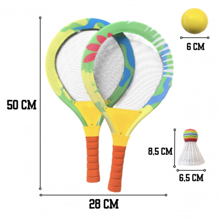 Zestaw paletek do Badmintona + lotka i piłeczka / Woopie