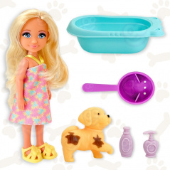 Lalka Ankiki z pieskiem i akcesoriami do pielęgnacji / Woopie