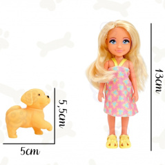 Lalka Ankiki z pieskiem i akcesoriami do pielęgnacji / Woopie