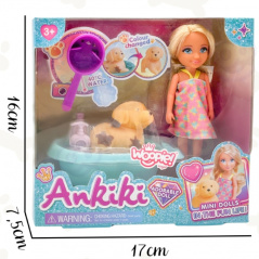 Lalka Ankiki z pieskiem i akcesoriami do pielęgnacji / Woopie
