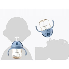 Bidon - niekapek ze słomką tritanowy 220 ml Azure / Mininor