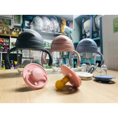 Bidon - niekapek ze słomką tritanowy 220 ml Azure / Mininor