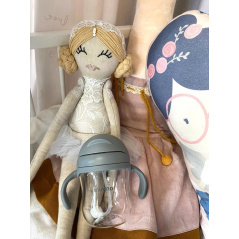 Bidon - niekapek ze słomką tritanowy 220 ml Azure / Mininor