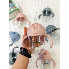 Bidon - niekapek ze słomką tritanowy 220 ml Azure / Mininor