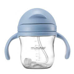 Bidon - niekapek ze słomką tritanowy 220 ml Azure / Mininor