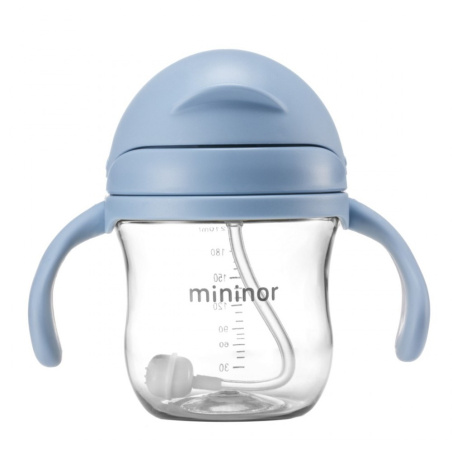 Bidon - niekapek ze słomką tritanowy 220 ml Azure / Mininor