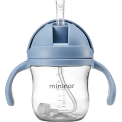 Bidon - niekapek ze słomką tritanowy 220 ml Azure / Mininor