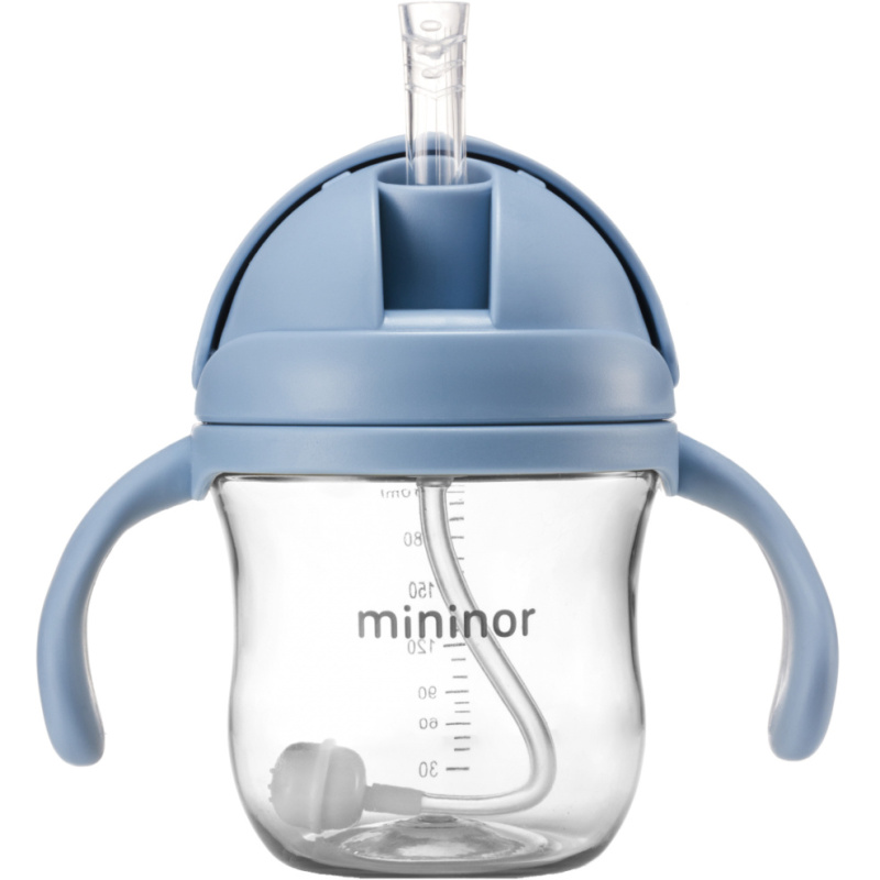 Bidon - niekapek ze słomką tritanowy 220 ml Azure / Mininor Bidon - niekapek ze słomką tritanowy 220 ml Azure / Mininor