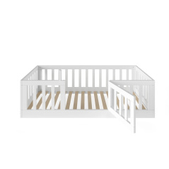 Łóżeczko młodzieżowe przypodłogowe Casa Białe 160x80 cm / YappyKids