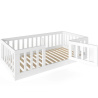 Łóżeczko młodzieżowe przypodłogowe Casa Białe 160x80 cm / YappyKids