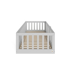 Łóżeczko młodzieżowe przypodłogowe Casa Szare 160x80 cm / YappyKids