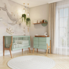 Łóżeczko dziecięce Icon Zielone 120x60 cm / YappyKids