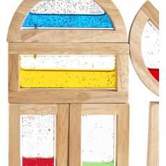 Tęczowe klocki z wodą i brokatem 8 el. / Guide craft