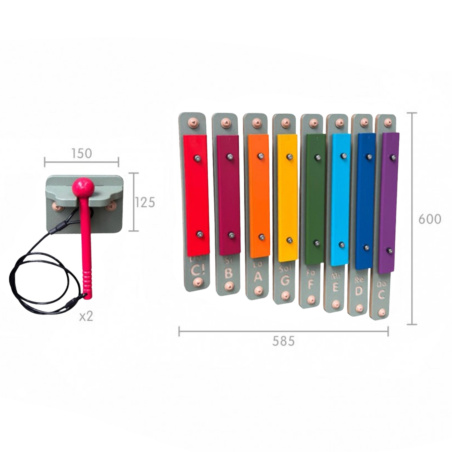 Duże cymbałki do tablicy STEM płytkowe / Masterkidz