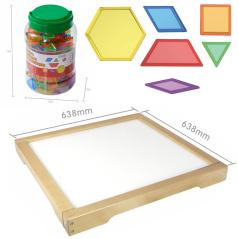 Przezroczysta tablica sensoryczna LED + Klocki 140 el. / Masterkidz