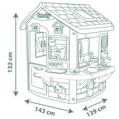 Domek ogrodowy z kuchnią + 16 akcesoriów / Smoby
