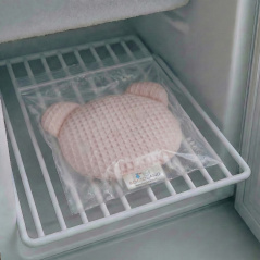 Termofor miś z pestkami wiśni i lawendą 180g Różowy / Bocioland