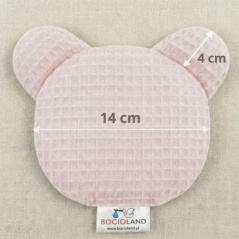 Termofor miś z pestkami wiśni i lawendą 180g Różowy / Bocioland