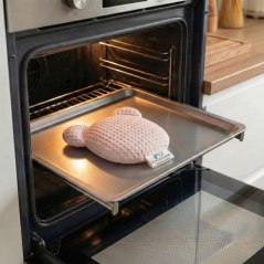 Termofor miś z pestkami wiśni i lawendą 180g Różowy / Bocioland