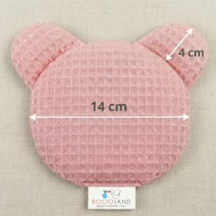 Termofor miś z pestkami wiśni i lawendą 180g Malinowy / Bocioland