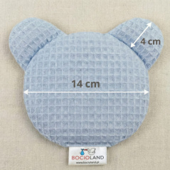 Termofor miś z pestkami wiśni i lawendą 180g Niebieski / Bocioland