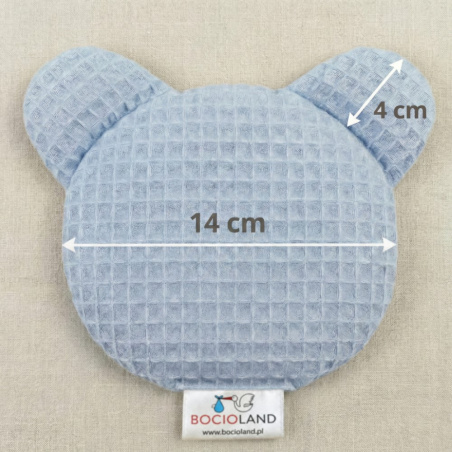 Termofor miś z pestkami wiśni i lawendą 180g Niebieski / Bocioland