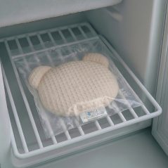 Termofor miś z pestkami wiśni i lawendą 180g Kremowy / Bocioland