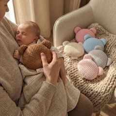 Termofor miś z pestkami wiśni i lawendą 180g Brązowy / Bocioland