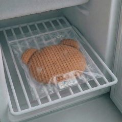 Termofor miś z pestkami wiśni i lawendą 180g Brązowy / Bocioland