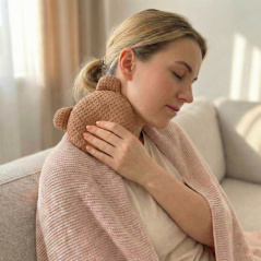 Termofor miś z pestkami wiśni i lawendą 180g Brązowy / Bocioland