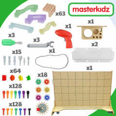 Wolnostojąca tablica STEM 166x125 cm + Zestaw akcesoriów / Masterkidz