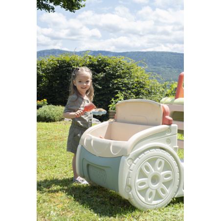 Samochód ogrodowy ze zjeżdżalnią / Smoby