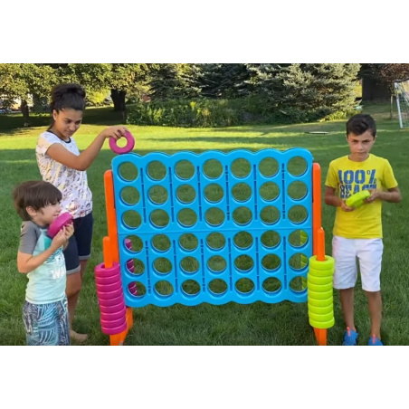 FEBER Gra Logiczna Strategiczna do Ogrodu Domu 4 Kółka w Linii Rzędzie Mega 4 in Line