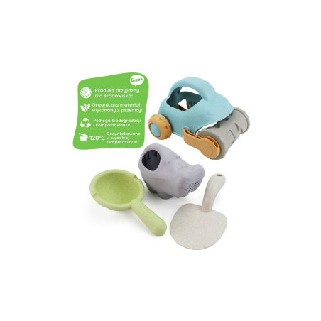 Zestaw do zabawy w piaskownicy z samochodzikiem 10 el. / Woopie