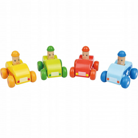 Kolorowe samochodziki z piszczałką 1 szt. / Small Foot Design