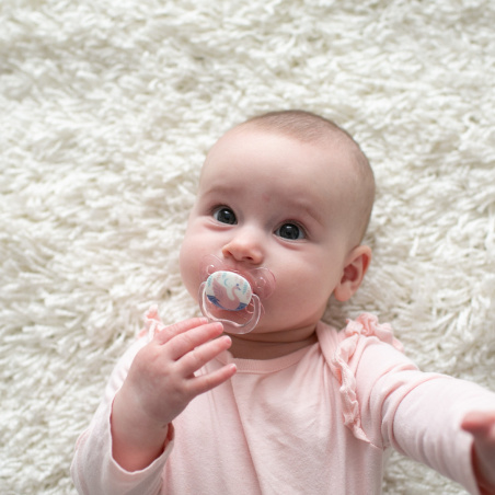 Smoczek ortodontyczny świecący 0+ Łabędź 2 szt. / Dr. Brown's