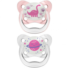 Smoczek ortodontyczny świecący 6+ Dino 2 szt. / Dr. Brown's