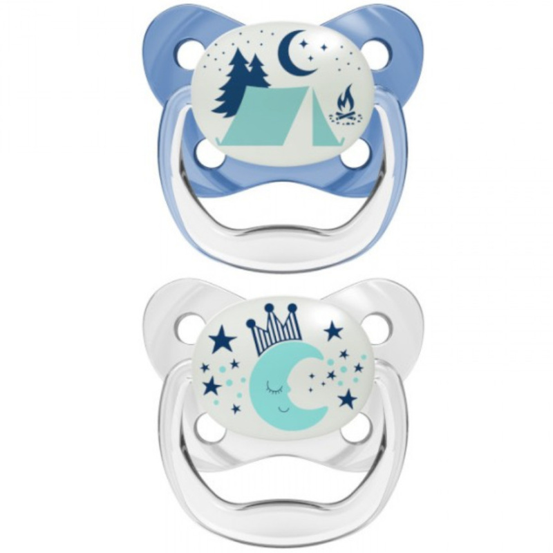 Smoczek ortodontyczny świecący 6+ Biwak 2 szt. / Dr. Brown's