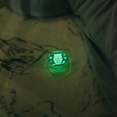 Smoczek ortodontyczny świecący 0+ Sówka 2 szt. / Dr. Brown's